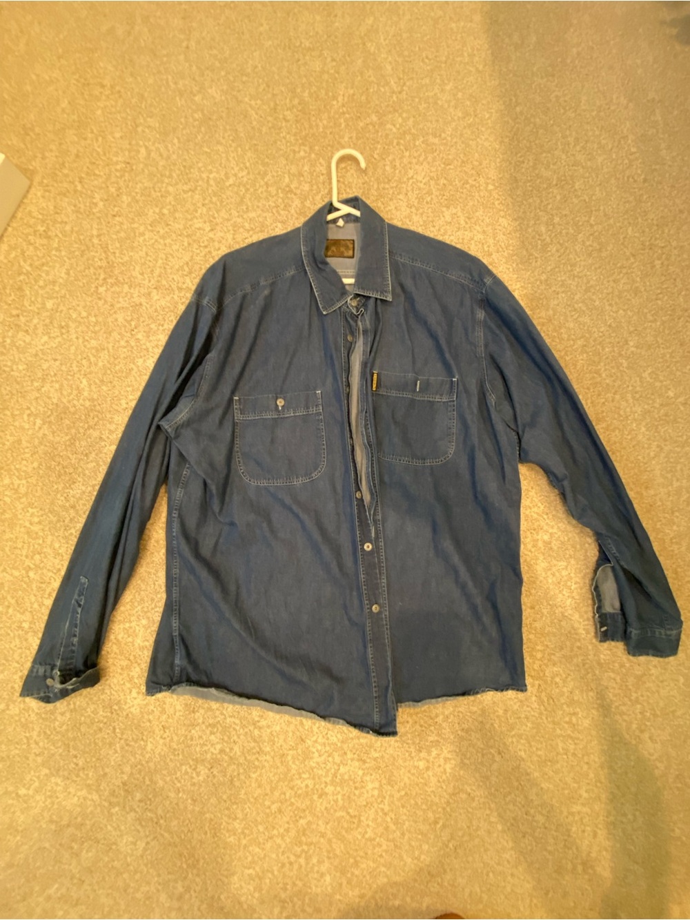 Armani Jeans Men's Dark Blue Denim Shirt Jacket